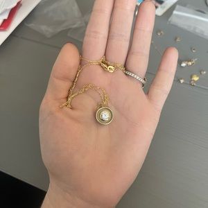 1/2 ct diamond bezel pendant